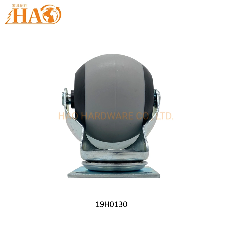 Industry TPR Wheel Flat Swivel Type Ball Shape Castor 40mm Without Break