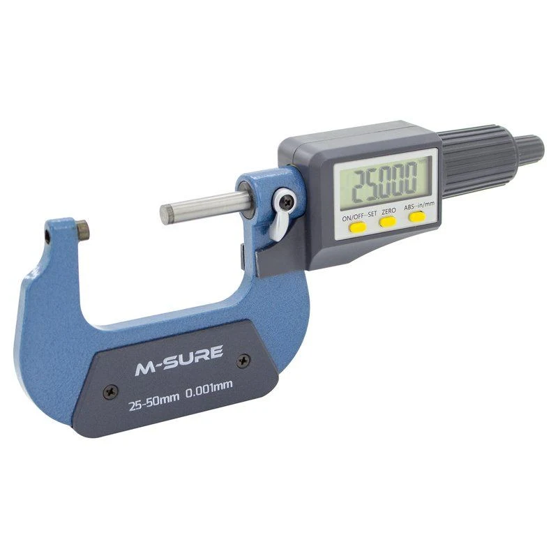 M-Sure Ms-110-050 Digital External Micrometer 25-50mm (1-2 inch) Ms-110 Series