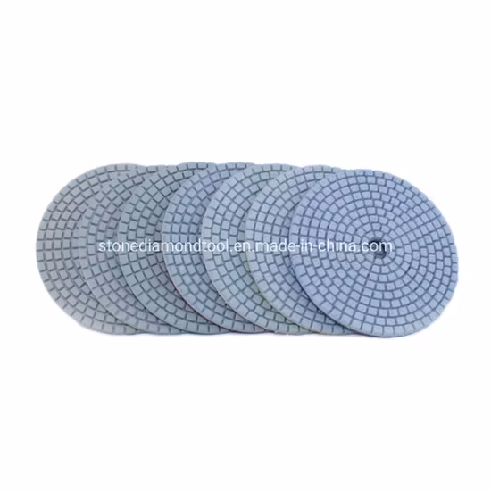 100mm almofadas de lustro molhadas brancas da resina flexível de pedra da placa de 4 polegadas